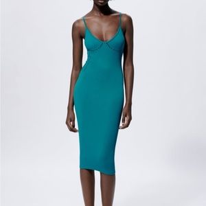 Zara Seamless Perforated Midi Dress